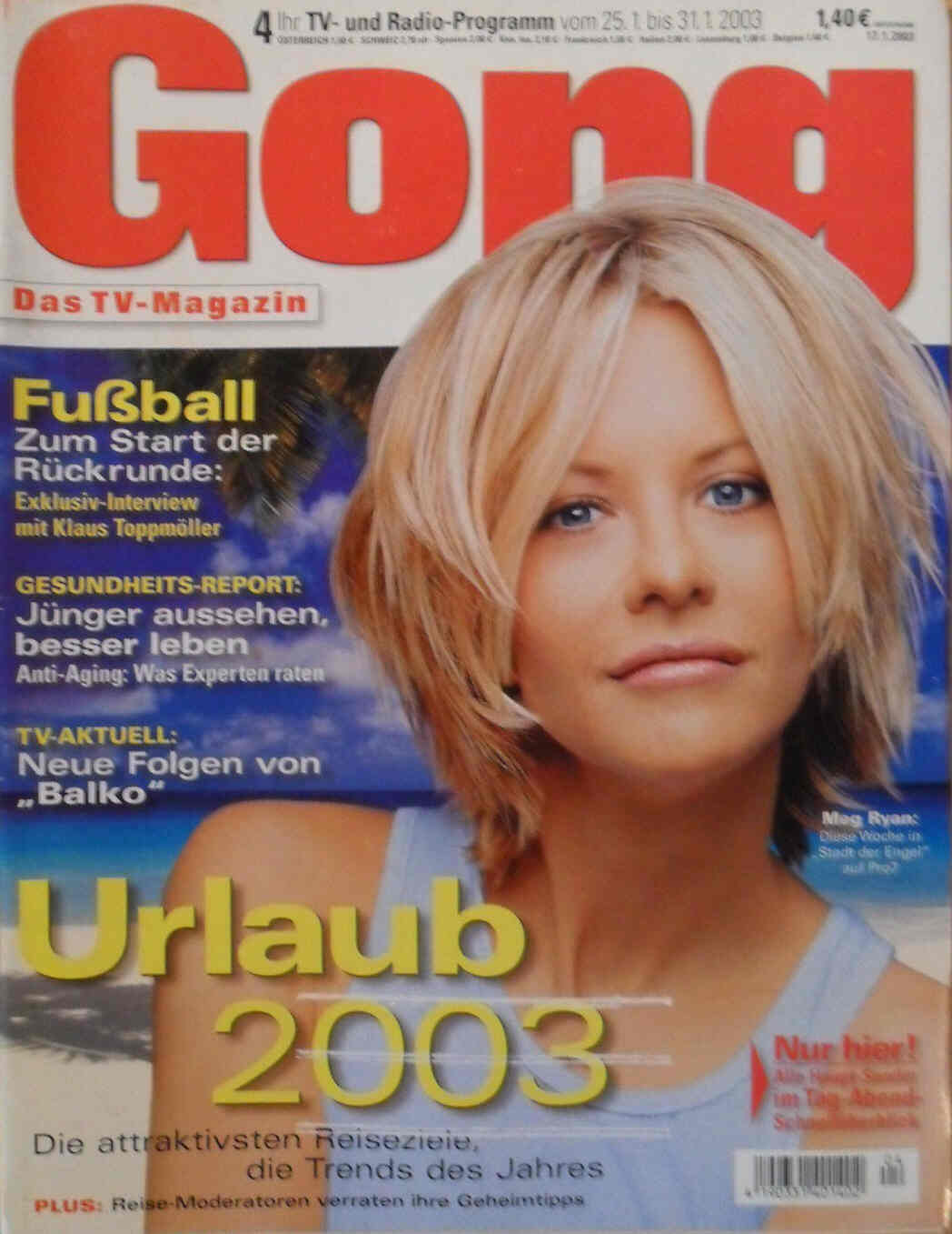 GONG magazine side cover Issue 4 25 January 2003