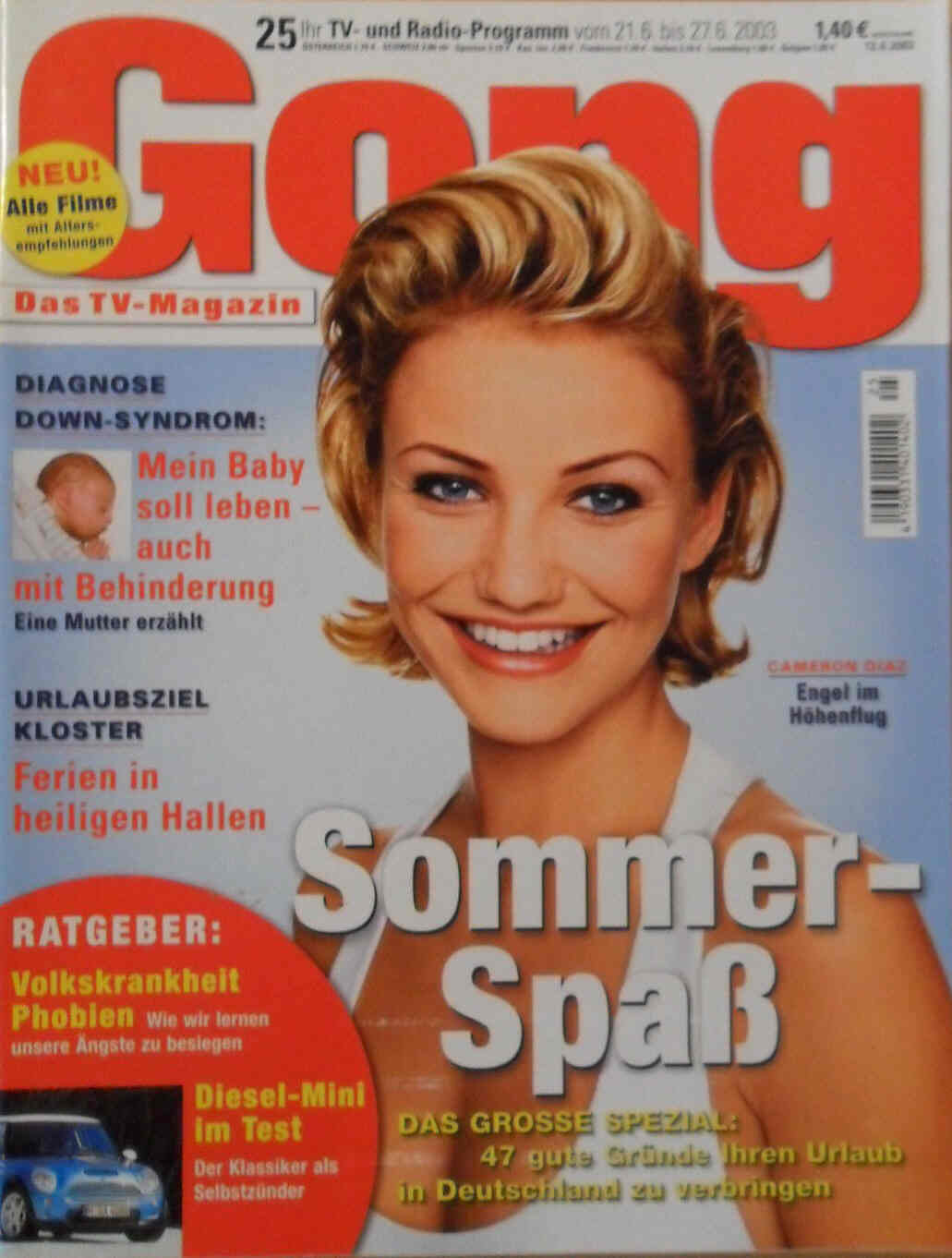 GONG magazine side cover Issue 25 21 June 2003