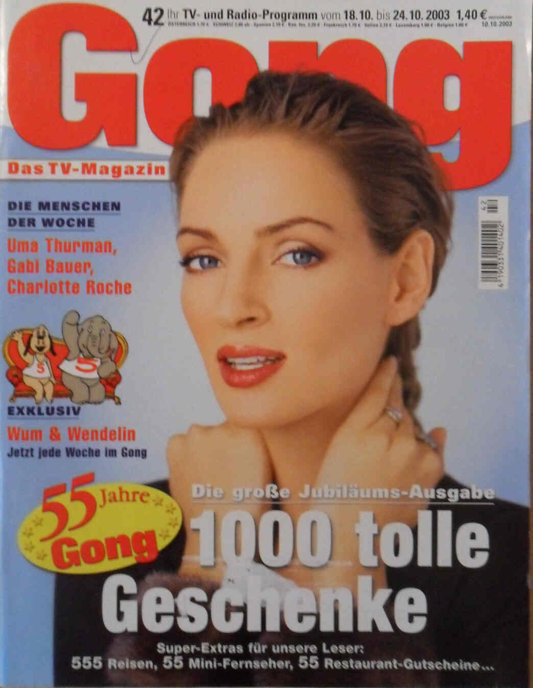 GONG magazine side cover Issue 42 18 October 2003