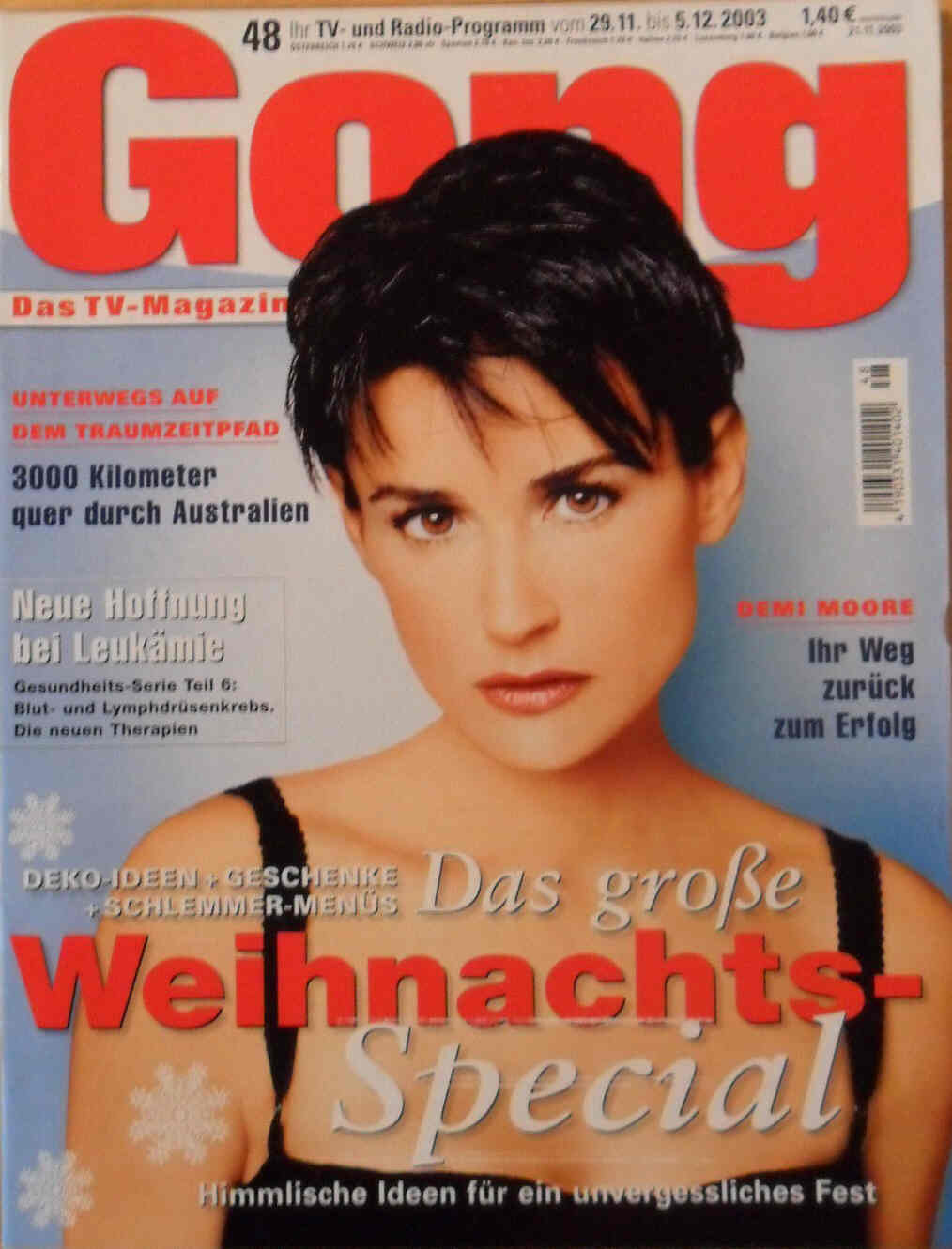 GONG magazine side cover Issue 48 29 November 2003