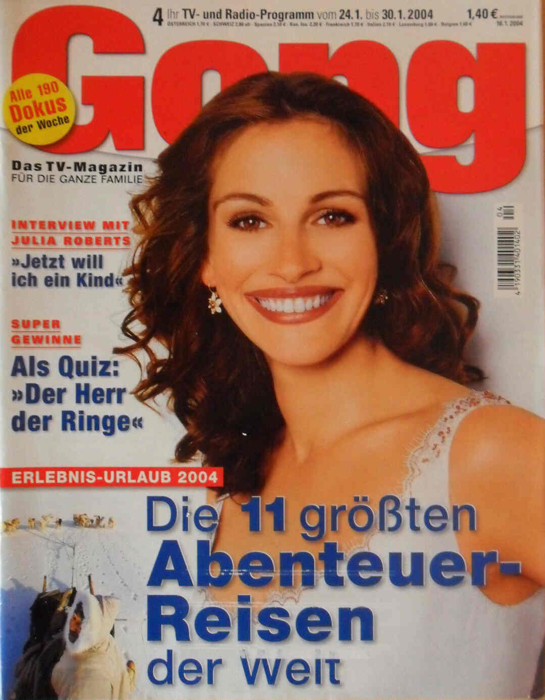 GONG magazine side cover Issue 4 24 January 2004