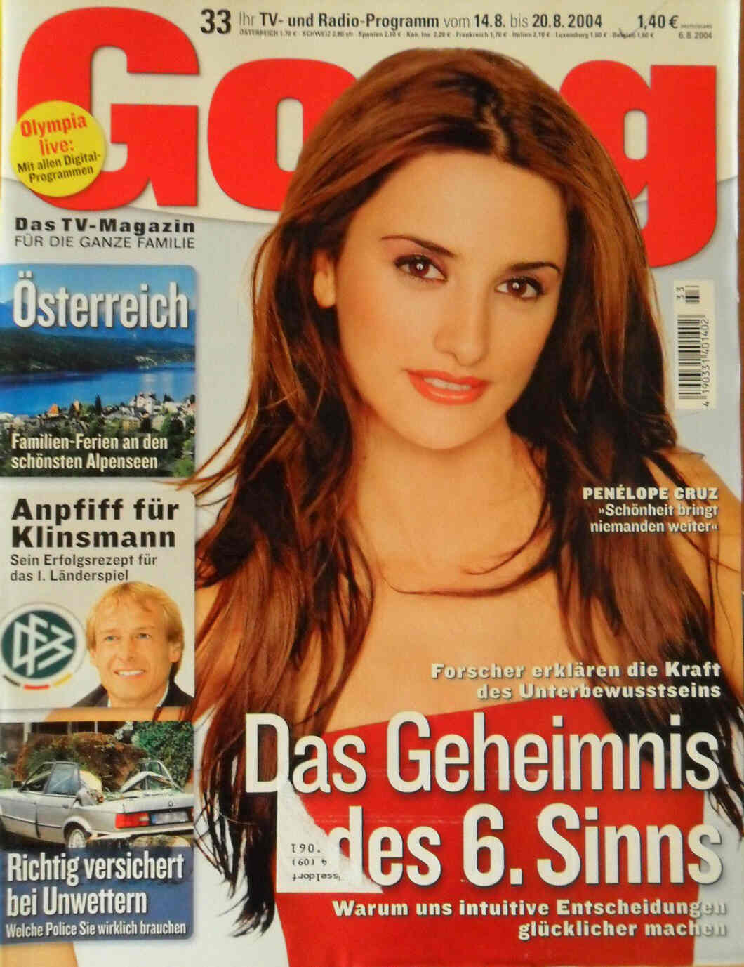 GONG magazine side cover Issue 33 14 August 2004