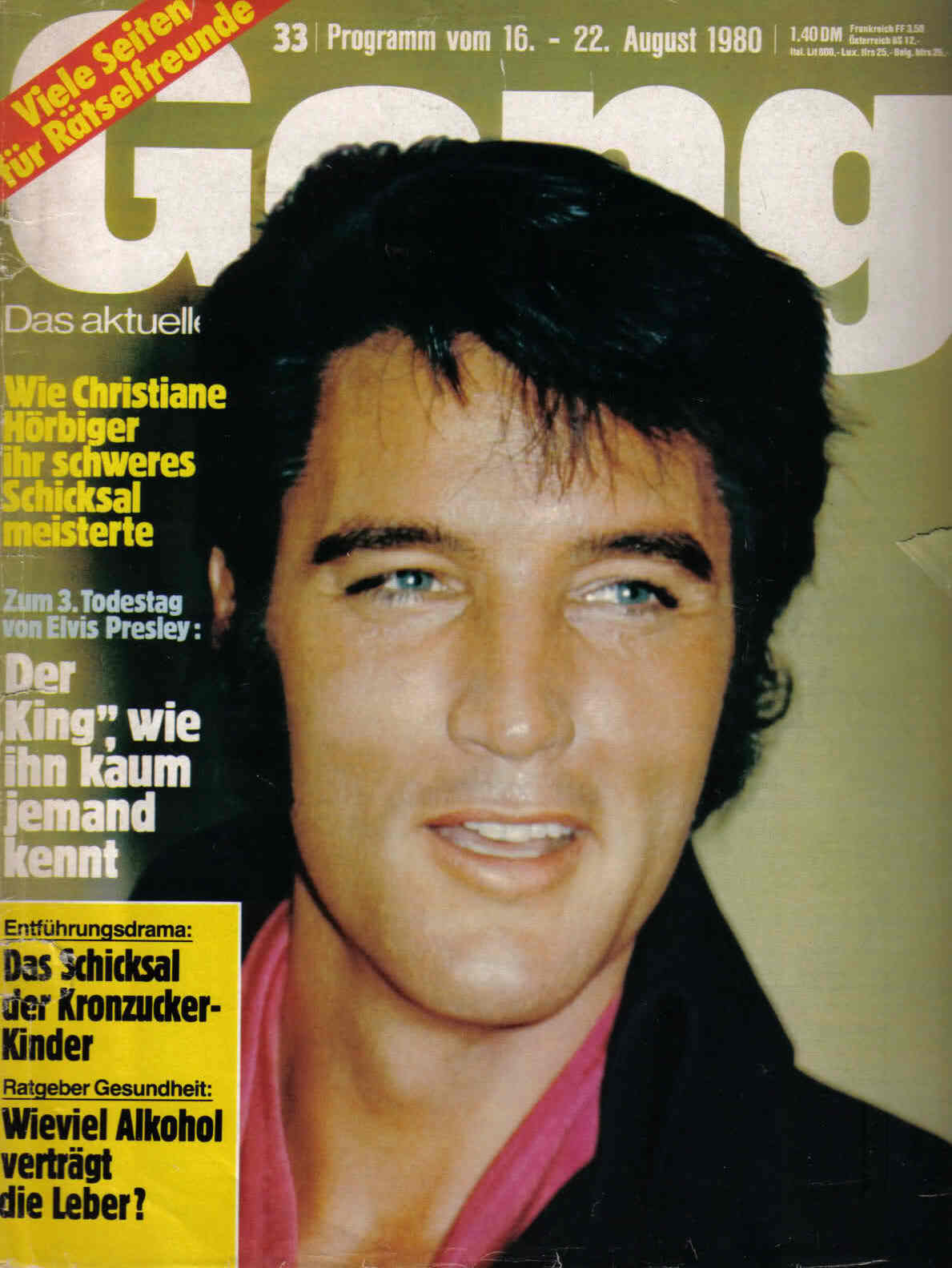 GONG magazine side cover Issue 33 16 August 1980