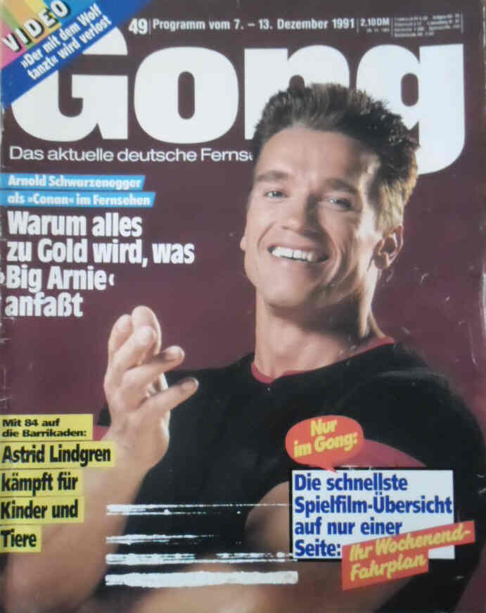 GONG magazine side cover Issue 49 7 December 1991
