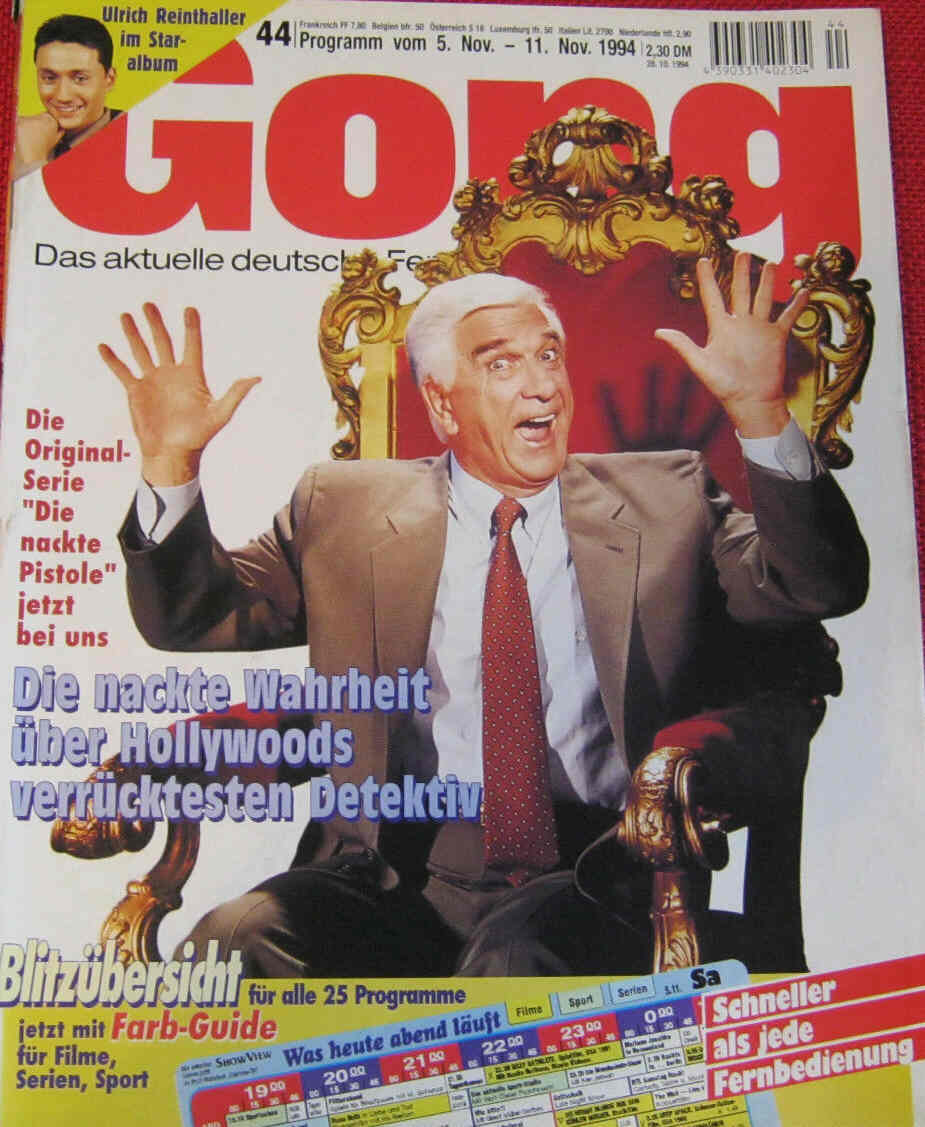 GONG magazine side cover Issue 44 5 November 1994