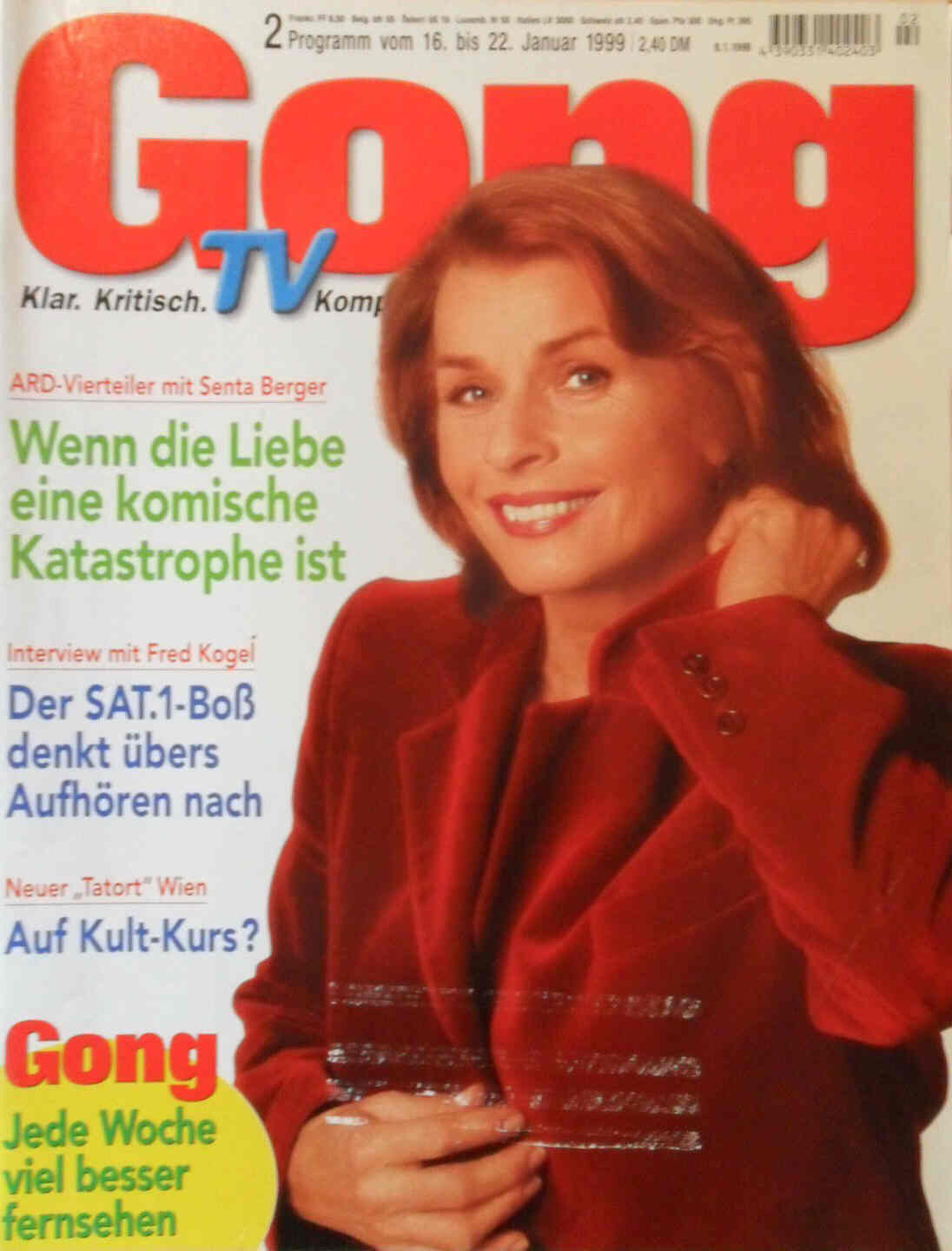 GONG magazine side cover Issue 2 16 January 1999