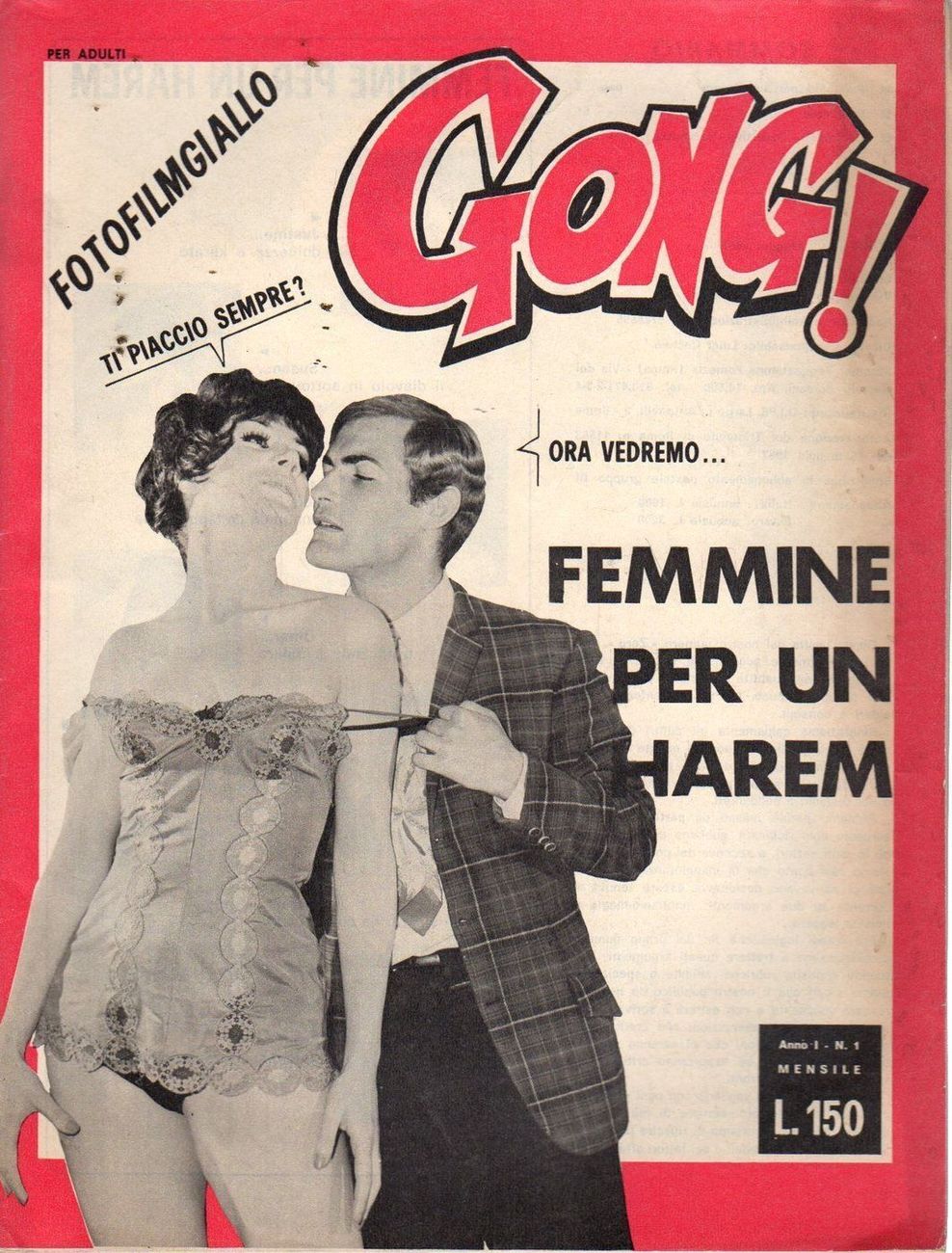 GONG! magazine side cover Issue 1  1967