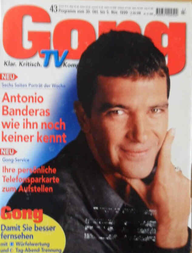 GONG magazine side cover Issue 43 30 October 1999