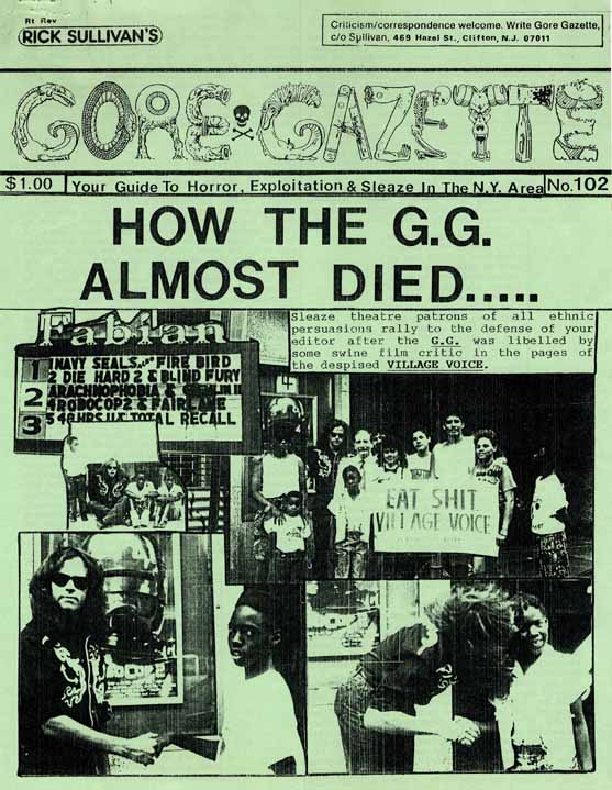 GORE GAZETTE magazine side cover Issue 102  