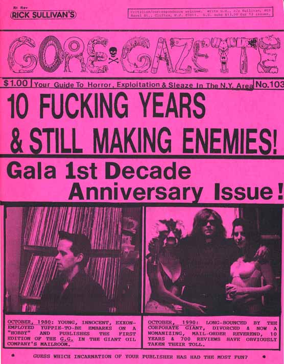 GORE GAZETTE magazine side cover Issue 103  