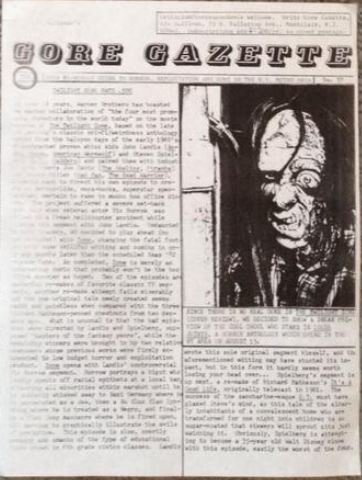 GORE GAZETTE magazine side cover Issue 57  