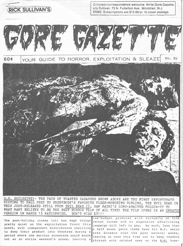 GORE GAZETTE magazine side cover Issue 89  