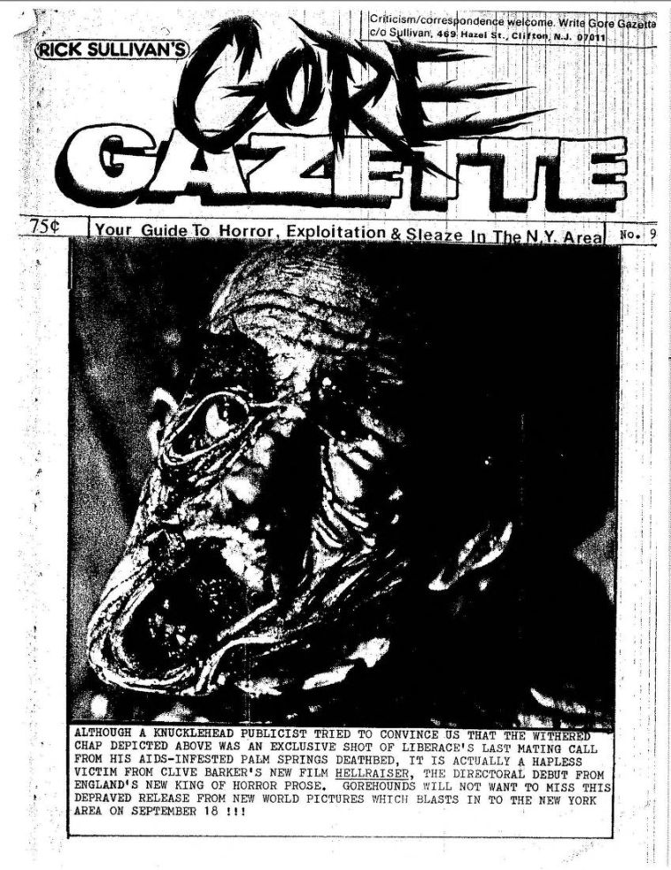 GORE GAZETTE magazine side cover Issue 9   