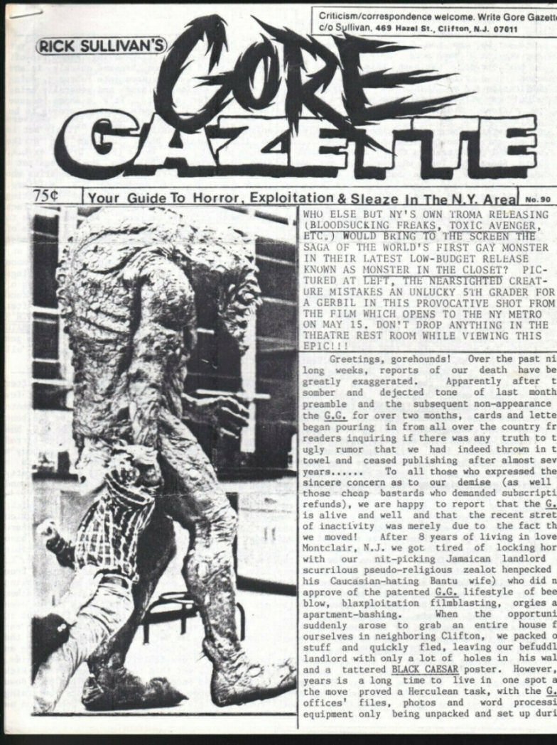GORE GAZETTE magazine side cover Issue 90   