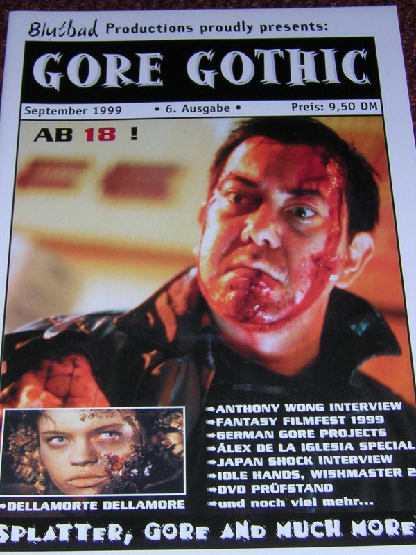GORE GOTHIC magazine side cover Issue 6  September 1999