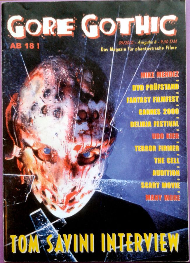 GORE GOTHIC magazine side cover Issue 8 September 2000