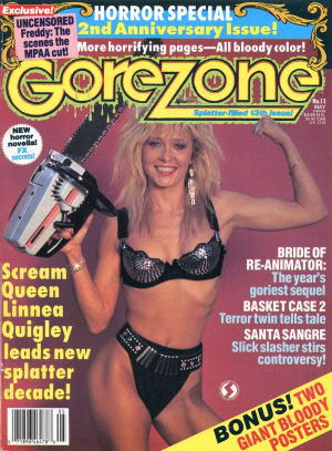 GOREZONE magazine side cover Issue 13 May 1990