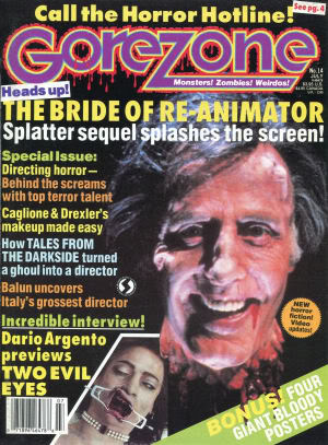 GOREZONE magazine side cover Issue 14 June 1990