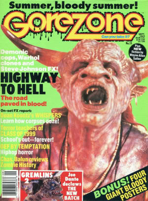 GOREZONE magazine side cover Issue 15 August 1990