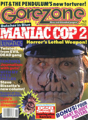 GOREZONE magazine side cover Issue 18 Summer 1991