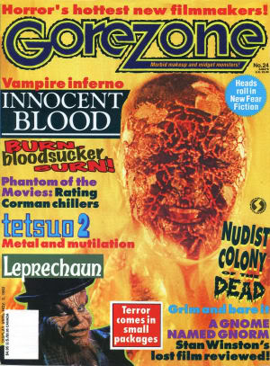 GOREZONE magazine side cover Issue 24 Winter 1993