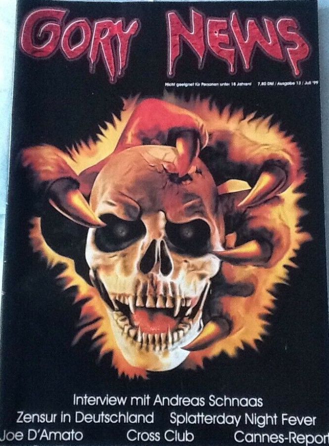 GORY NEWS magazine cover Issue 13 July 1999