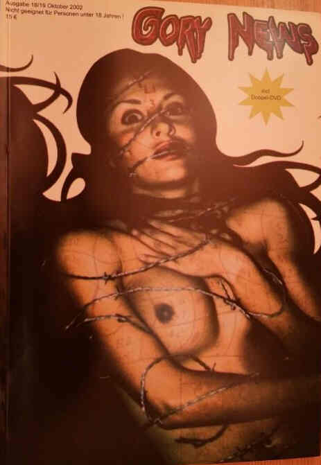 GORY NEWS magazine side cover Issue 18-19  October 2002