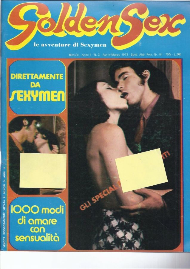 GOLDEN SEX magazine side cover Issue 3  April/May 1973