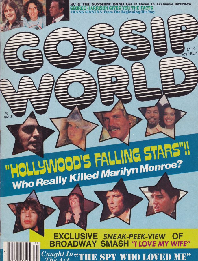 GOSSIP WORLD magazine side cover October 1977