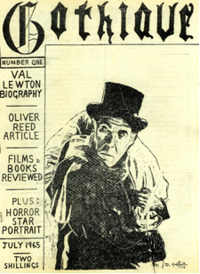 GOTHIQUE magazine side cover Issue 1 July 1965