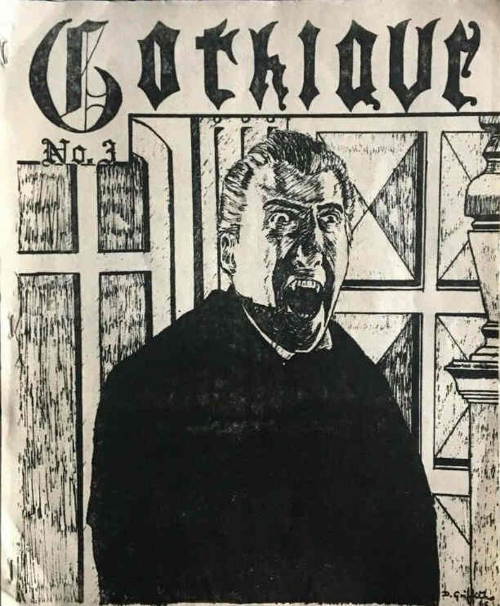 GOTHIQUE magazine side cover Issue 3 January 1966