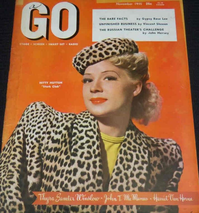 GO (USA) magazine side cover  November 1945