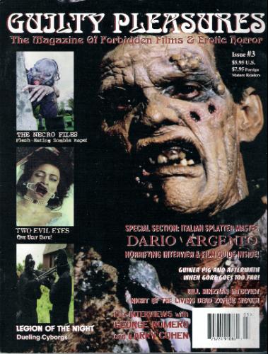 GUILTY PLEASURES magazine side cover Issue 3  1997