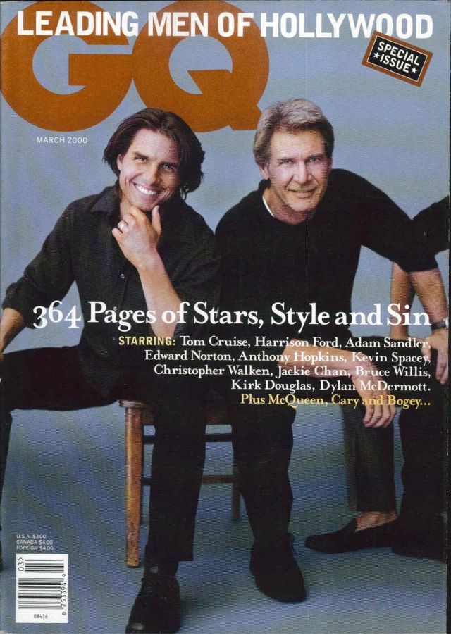 GENTLEMENS QUARTERLY magazine side cover March 2000
