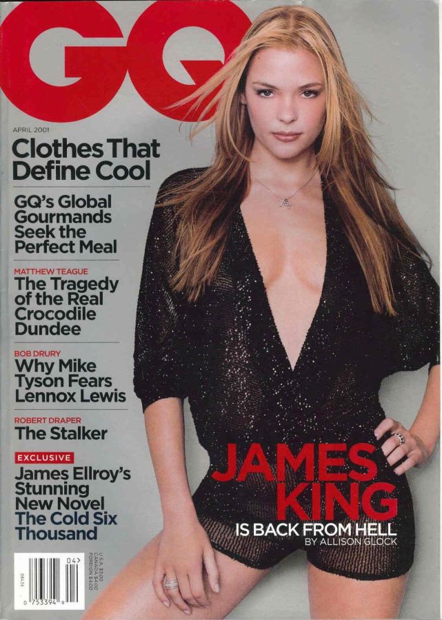 GENTLEMENS QUARTERLY magazine side cover April 2001