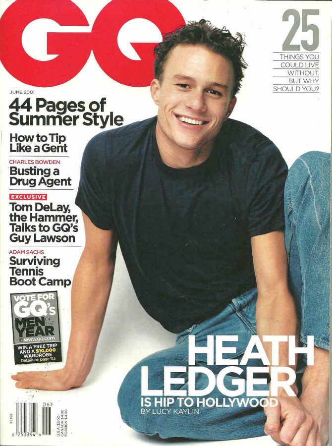 GENTLEMENS QUARTERLY magazine side cover June 2001