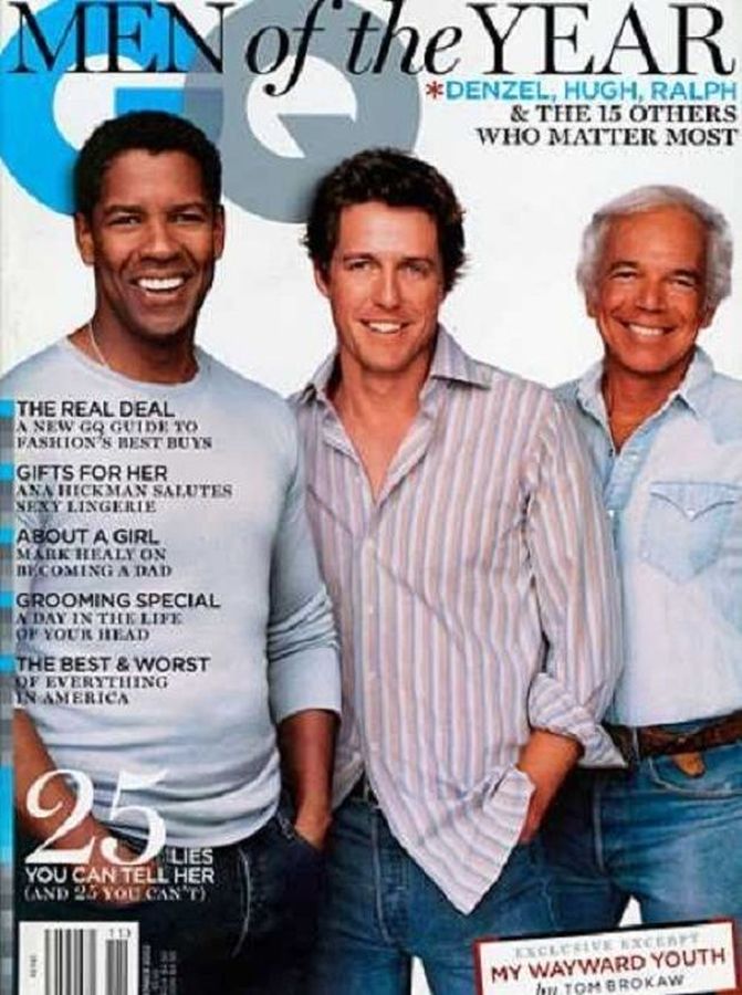 GENTLEMENS QUARTERLY magazine side cover November 2002