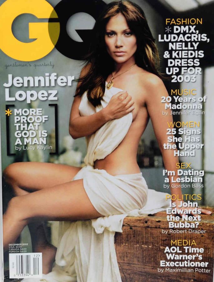 GENTLEMENS QUARTERLY magazine side cover December 2002