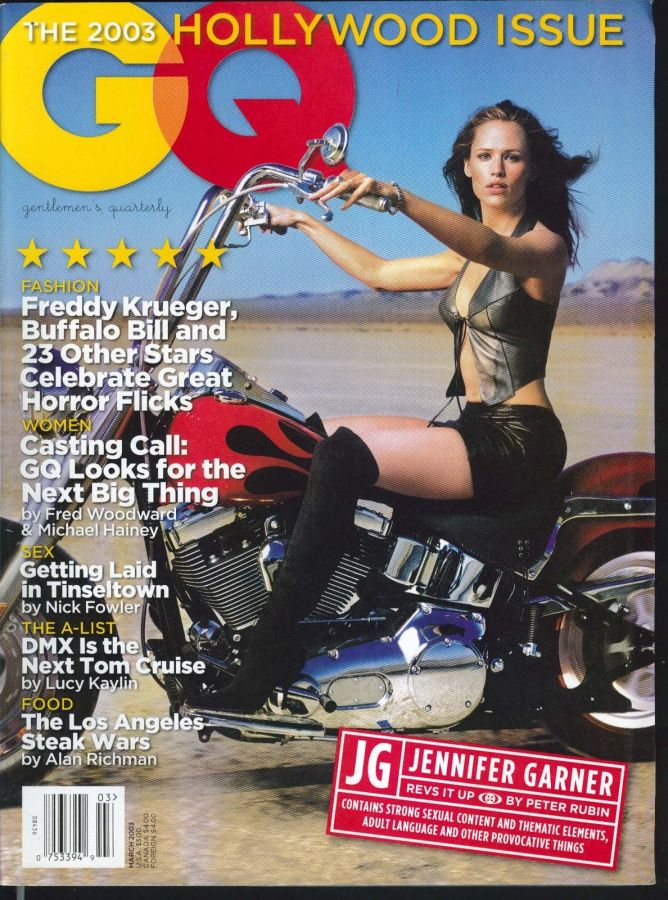 GENTLEMENS QUARTERLY magazine side cover March 2003