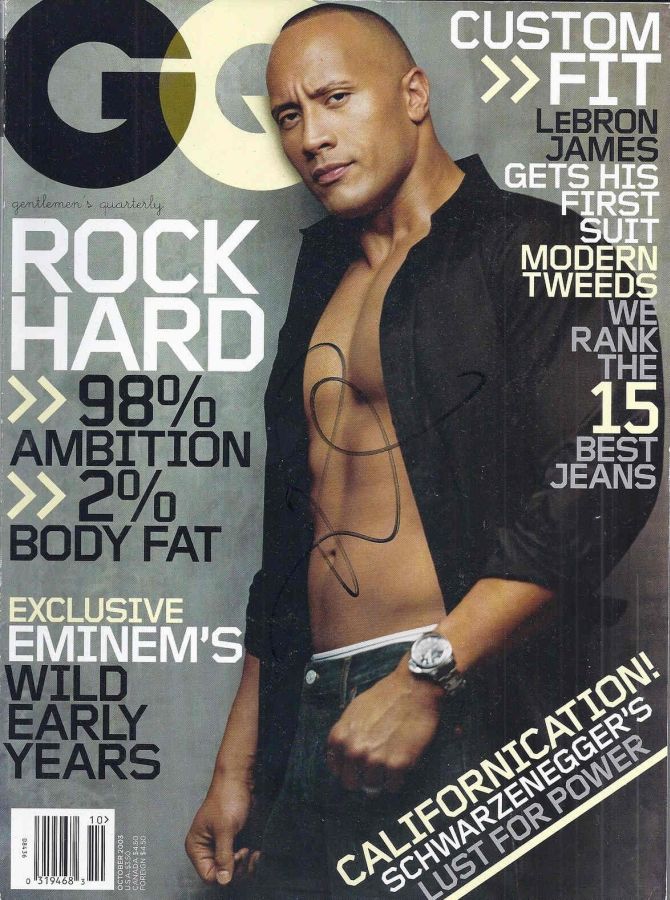 GENTLEMENS QUARTERLY magazine side cover October 2003