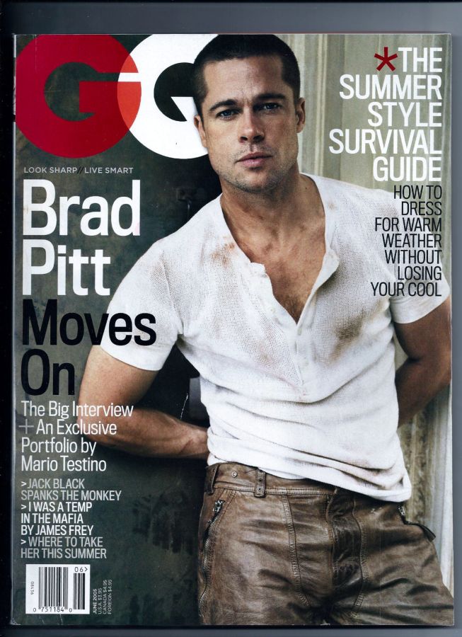 GENTLEMENS QUARTERLY magazine side cover June 2005
