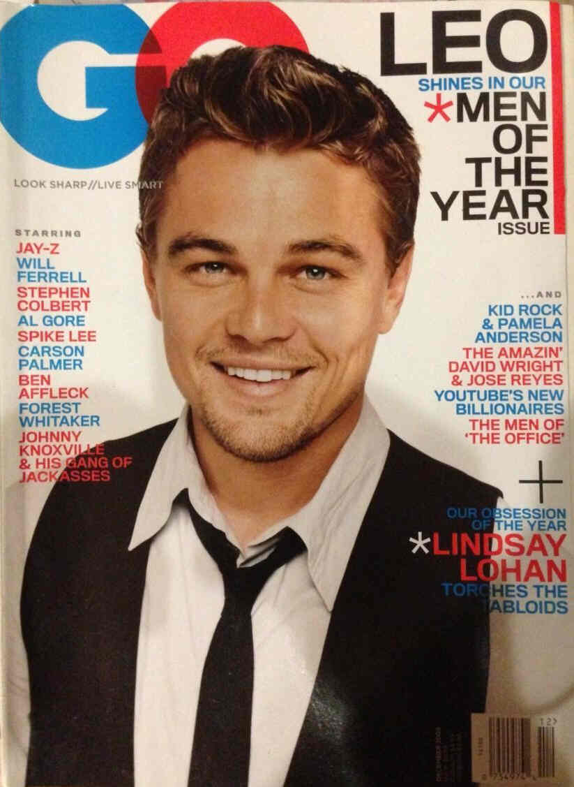 GENTLEMENS QUARTERLY magazine side cover December 2006