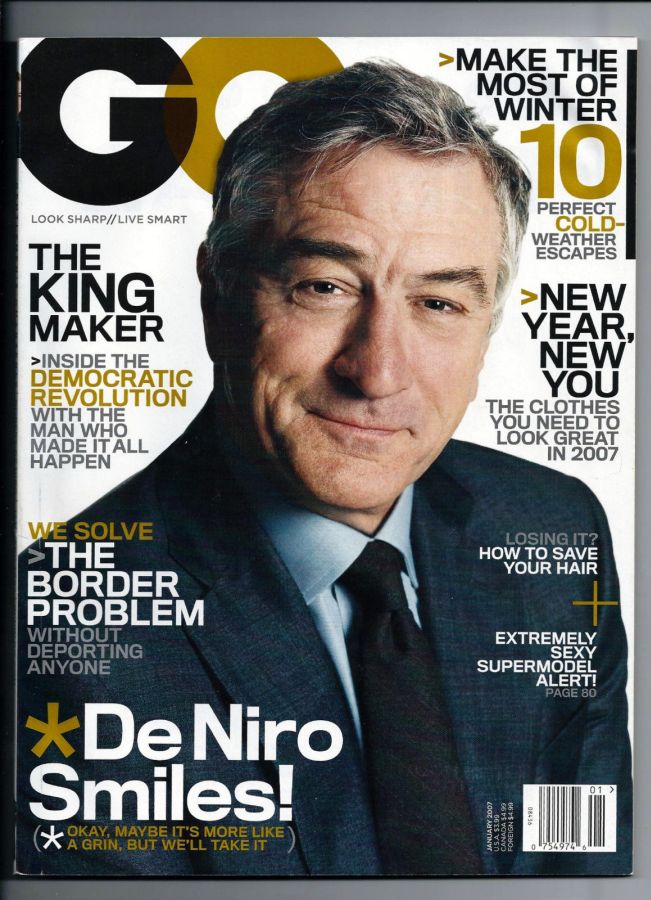 GENTLEMENS QUARTERLY magazine side cover January 2007