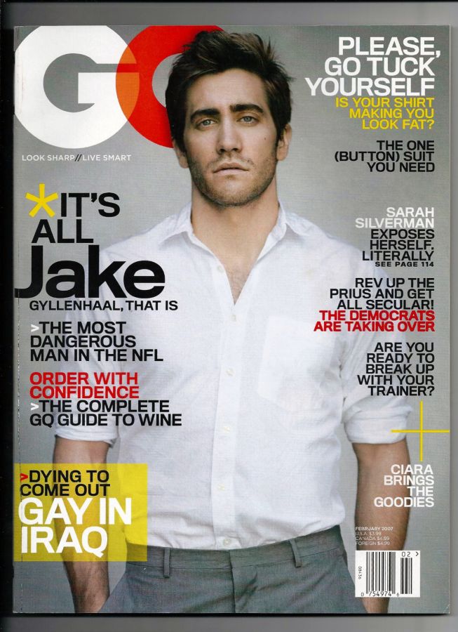 GENTLEMENS QUARTERLY magazine side cover February 2007