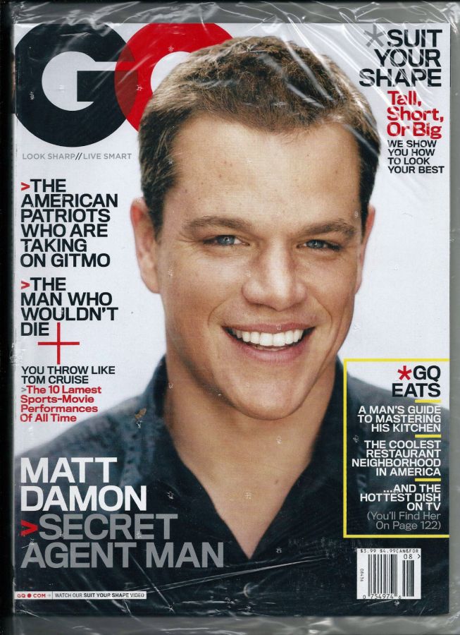 GENTLEMENS QUARTERLY magazine side cover August 2007