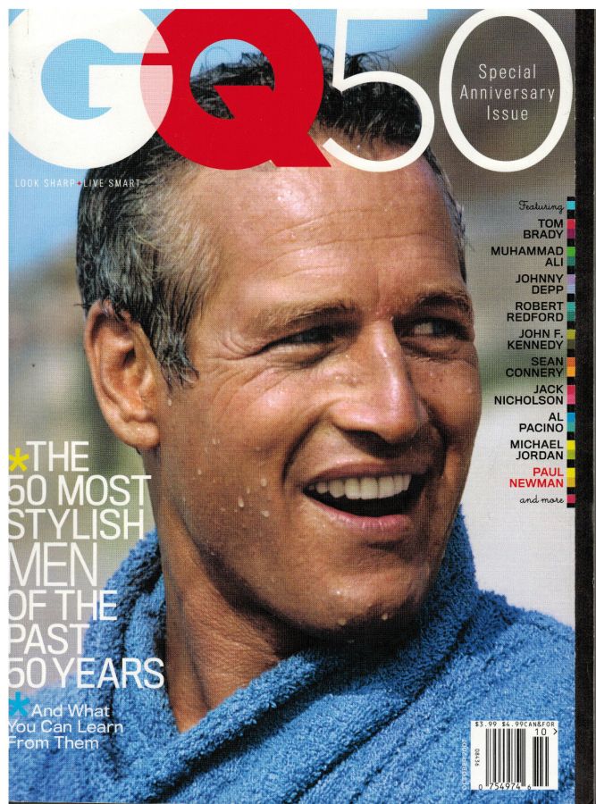 GENTLEMENS QUARTERLY magazine side cover October 2007