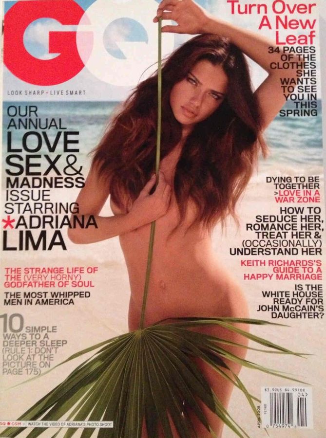 GENTLEMENS QUARTERLY magazine side cover April 2008