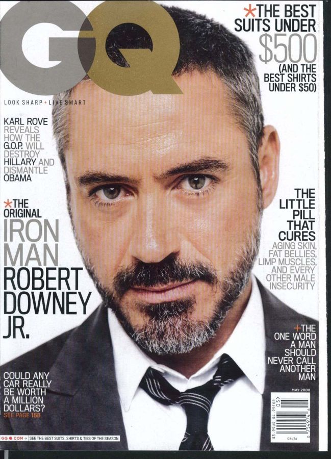 GENTLEMENS QUARTERLY magazine side cover May 2008