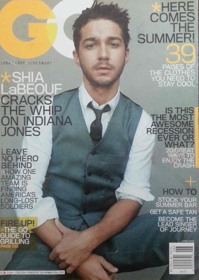 GENTLEMENS QUARTERLY magazine side cover June 2008