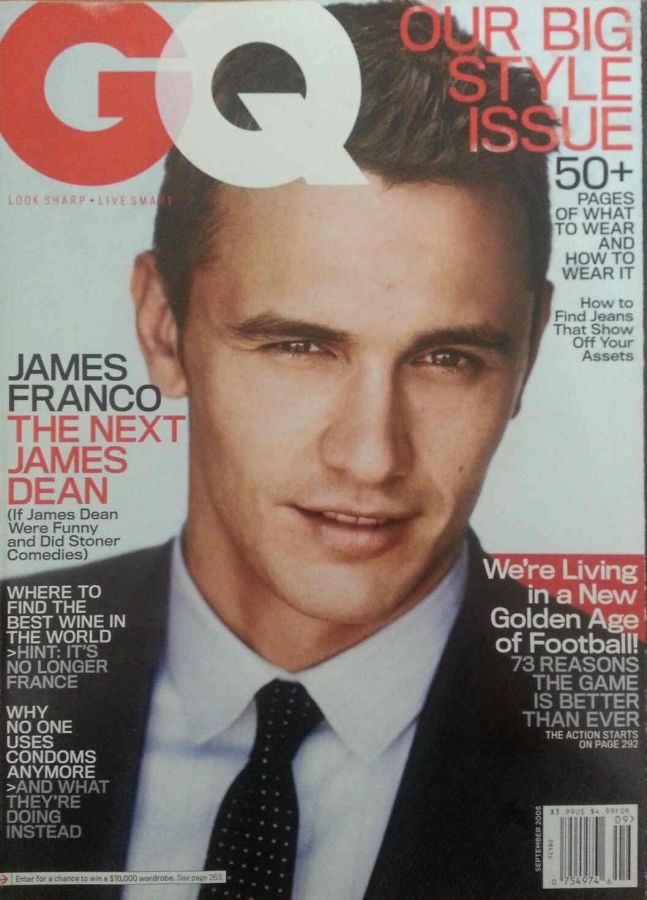 GENTLEMENS QUARTERLY magazine side cover September 2008
